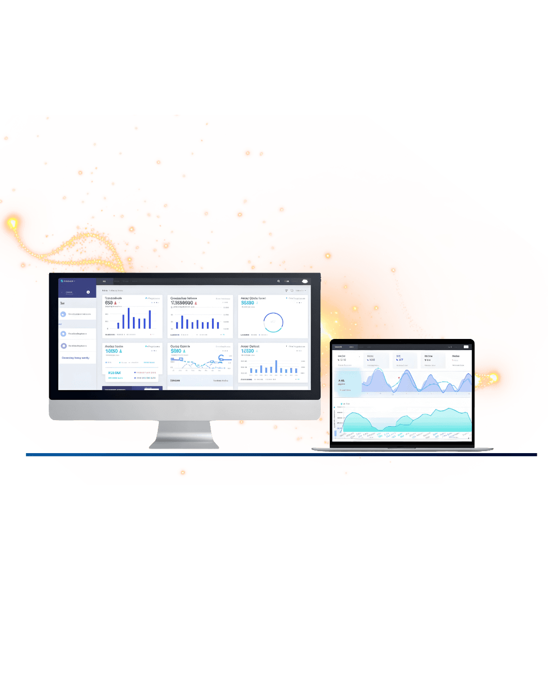 CEO dashboard and business growth illustration